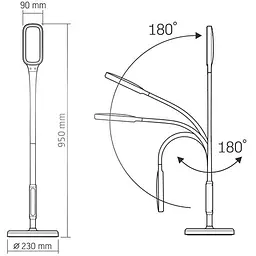 LED торшер Videx TF07W 14W 3000-5500K білий (VL-TF07W) - мініатюра 5