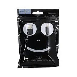 Кабель Hoco X13 Easy charged Lightning charging cable, ( L-1M ) Black - мініатюра 2