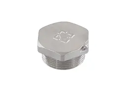 Заглушка RAFTEC 1 1/4" латунь, РЗ, DN32, під пломбу, нікель, ZN04 - мініатюра 2