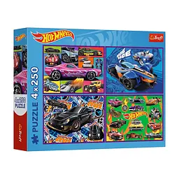 Пазл Trefl Hot Wheels Гоновчний автомобіль 4х 250 елементів (5900511133127)