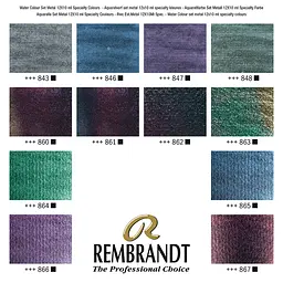 Набір акварельних фарб Rembrandt Specialty 12х10 мл металевий пенал Royal Talens (8712079440527) - мініатюра 4