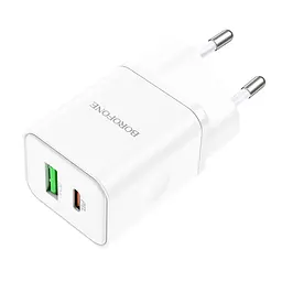 МЗП Borofone BN7 PD20W+QC3.0 (1USB-A/1C) White - мініатюра 2