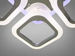 LED-люстра з димером і кольоровою підсвіткою, колір хром, 50W - мініатюра 4