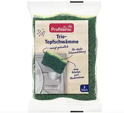 Губки для миття кастрюль Profissimo Trio-Topfschwämme 2 шт, от DenkMit