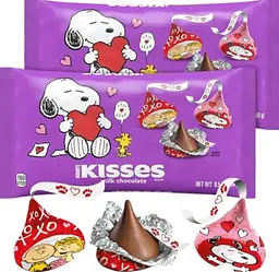 Шоколадні цукерки Hershey's Kisses Valentine's Day Milk Chocolate Snoopy and Friends 269г - мініатюра 6