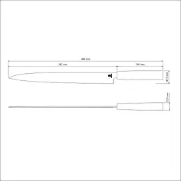 Ніж для суші Sushi Silver Yanagiba, 330 мм TRAMONTINA kuh0016559 - мініатюра 4