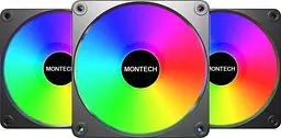 Комплект вентиляторів MONTECH GF120 V2 120MM ARGB PWM 3 Pack (B)