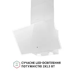 Витяжка декоративна похила Perfelli VICCO 6HSR BIANCO - мініатюра 4