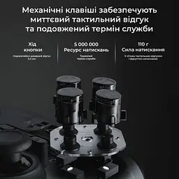Геймпад Ajazz GP100 2.4G/BT/USB Switch/PC/iOS/Android RGB Black (GP100-B) - мініатюра 8