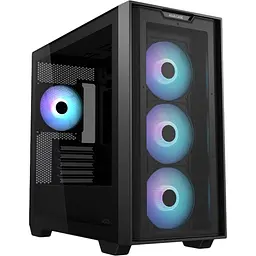 Корпус Asus A21 PLUS, чорний, без БП, Mid Tower, Micro ATX/Mini ITX, 2xUSB 3.2, макс. CPU - 165 мм/VGA - 380 мм, 4x120 мм