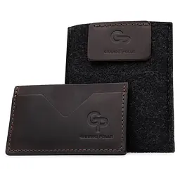Шкіряний картхолдер GRANDE PELLE 9,5х6 см acs0025909 - мініатюра 4