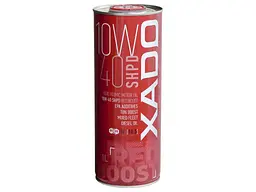 Масло моторне напівсинтетичне XADO 10W-40 1л Atomic Oil SHPD червоний Boost, ж/б