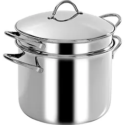Кастрюля Barazzoni Inox для макарон без дна с термодиффузором 22 см 6 л (401048022)
