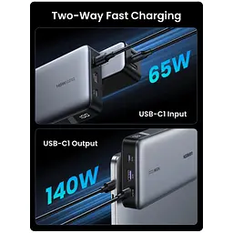 Батарея універсальна Ugreen 25000 mAh 145W Fast Charging Space Gray (U_90597A) - мініатюра 9
