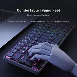 Клавіатура Onikuma бездротова G-19 з RGB підсвіткою та Bluetooth для ПК та ноутбуку Чорний - мініатюра 4