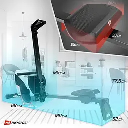 Гребний тренажер Hop-Sport HS-060R Cross синій   - мініатюра 10