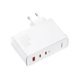 Мережевий зарядний пристрій Baseus GaN5 Pro 3 порти 1*USB + 2*Type-C 140 W (CCGP100202) білий - мініатюра 2