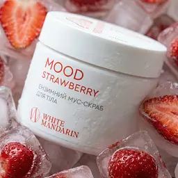 Ензимний мус-скраб для тіла Mood strawberry White Mandarin 350 г - мініатюра 2