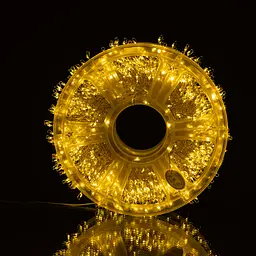 Новорічна гірлянда кімнатна роса Garlando D1500L50MWY 50 м 1500 LED Хвойна лапа білий дріт Жовте сяйво Garlando D1500L50MWY - мініатюра 3