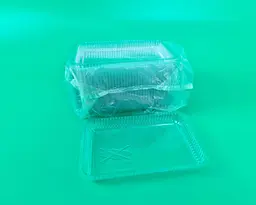 Кришка з PET-пластику для алюмінієвого контейнера SP74L/SP64L, 100 шт, прямокутна для зберігання та доставки їжі - мініатюра 2
