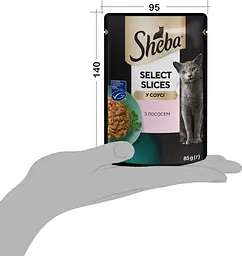 Вологий корм для котів Sheba з лососем в соусі 2.38 кг (28 шт. х 85 г) - мініатюра 5