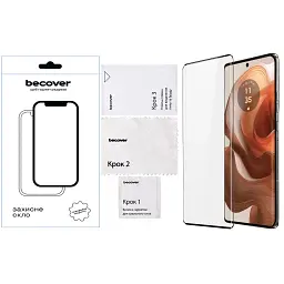 Скло захисне BeCover Motorola Edge 50 Ultra Black (712345) - мініатюра 2