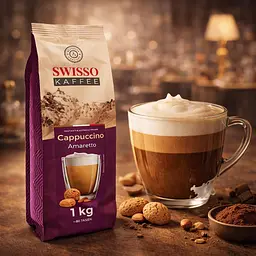 Капучино Swisso Kaffee Cappuccino Amaretto зі смаком амарето 1 кг - мініатюра 4