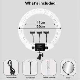 Кільцева LED лампа Veron FS-640 II 55см 100W 3200-5500K White [121979] - мініатюра 6