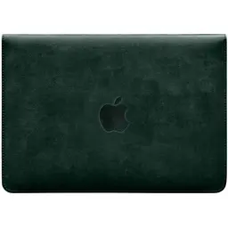 Чохол-конверт BlankNote із клапаном шкіра+фетр для MacBook 16" Зелений Crazy Horse