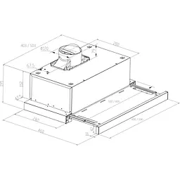 Витяжка телескопічна Pyramida TX 60 (750) R BL [142772] - мініатюра 5