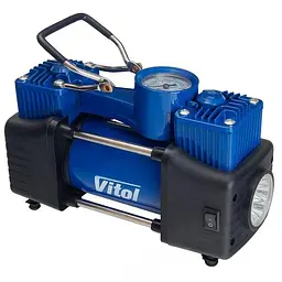 Автомобільний компресор двопоршневий Vitol 12V 360вт 85л 15Атм 150psi з дефлятором (K-74) - мініатюра 7