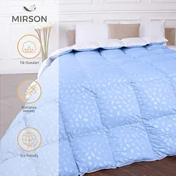 Ковдра пухова MirSon Karmen №1837 Bio-Blue, 90% пух, полуторна, 215x155, блакитна (2200003013443)