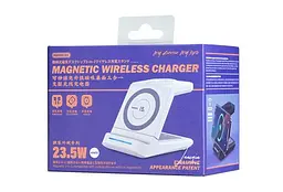 Зарядний пристрій бездротовий Remax RP-W81 3в1 Wireless White - мініатюра 2