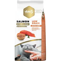 Сухой корм для стерилизованных кошек Amity Super Premium Cat Sterilized Salmon с лососем 7 кг 