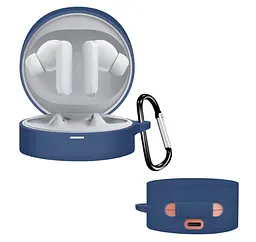 Чохол-накладка DK Silicone Candy Friendly з карабіном для Nothing CMF Buds Pro (dark blue) - мініатюра 2