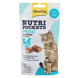 Вітамізовані ласощі GimCat Nutri Pockets Dental для кішок, для зубів 60 г (G-418285/419336/419244)