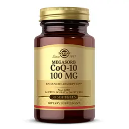 Натуральна добавка Megasorb CoQ-10 100 mg, 30 капсул Solgar fit0015963