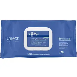 Серветки з очищуючою водою Uriage Bebe 1st Cleansing Water Wipes, 70 шт