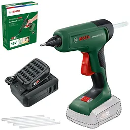 Акумуляторний клейовий пістолет Bosch AdvancedGlue 18V, стартовий комплект Bosch Starter Set 18V з акб 18V 2.5 Аh та з/п AL 18V-44