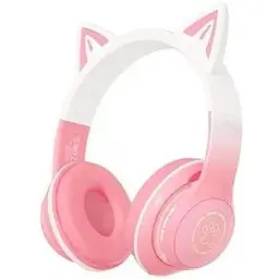 Бездротові навушники XO BE38 Cats Ear з вушками кота Гарнітура стерео рожева - мініатюра 3
