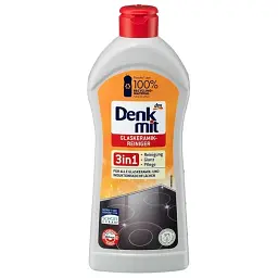 Засіб для очищення склокерамічних поверхонь Denkmit 3 в 1 Glaskeramik Reiniger 300 мл блиск без подряпин, бездоганна чистота щодня