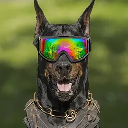 Окуляри для собак Dog Goggles з УФ-захистом, водонепроникні, регульовані, різнобарвний