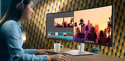 Монітор Dell 49" U4924DW IPS Black Curved (210-BGTX) - мініатюра 5