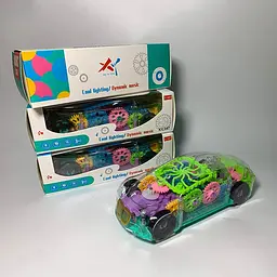 Дитяча музична машинка A-Toys XY.147-2 прозорий корпус, кольорові деталі, звук, світло, в коробці (6973460010015) Фіолетовий - мініатюра 3