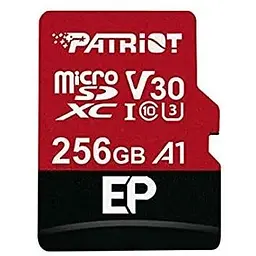 Карта пам'яті Patriot 256GB microSDXC class 10 UHS-I/U3 EP A1 (PEF256GEP31MCX)
