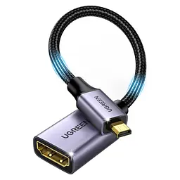 Видеопереходник UGREEN HD149 Micro HDMI - HDMI 4K 60 Гц 0,25 м серый (10553)