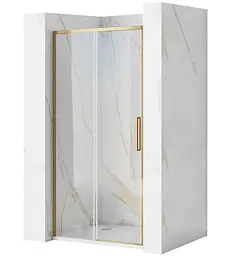 Душові двері Rea Rapid Slide 120 brashed gold REA-K4709, прозорий, золотий