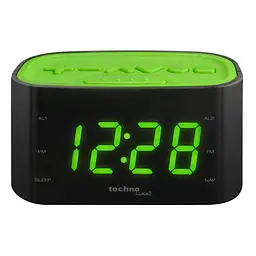 Годинник настільний з радіо Technoline WT465 Black/Green (WT465 grun) - мініатюра 2
