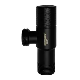 Кран кутовий приладовий Zegor DF-7122YB 1/2"х1/2" Чорний 30412