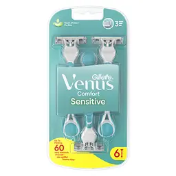 Одноразові станки для гоління (бритви) жіночі Venus 3 Sensitive 6 шт. - мініатюра 2